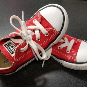 Red Converse Size 10 Toddler